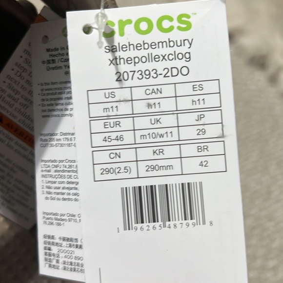 CROCS SALEHE BEMBURY HORCHATA SIZE 11 - Picture 5 of 7